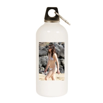 Jessica Biel White Water Bottle With Carabiner