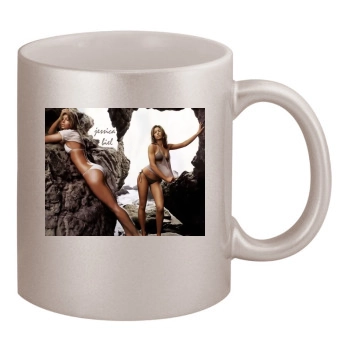 Jessica Biel 11oz Metallic Silver Mug