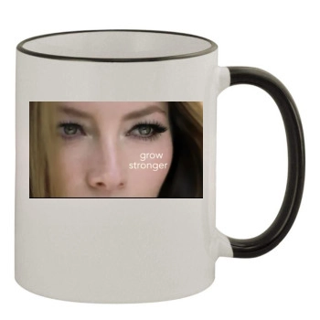 Jessica Biel 11oz Colored Rim & Handle Mug