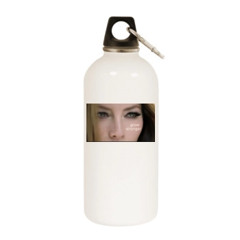 Jessica Biel White Water Bottle With Carabiner