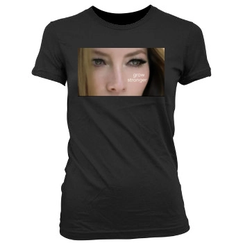 Jessica Biel Women's Junior Cut Crewneck T-Shirt