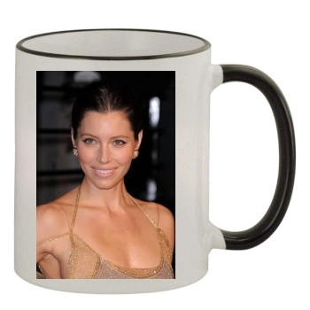 Jessica Biel 11oz Colored Rim & Handle Mug