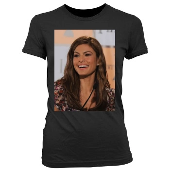 Eva Mendes Women's Junior Cut Crewneck T-Shirt