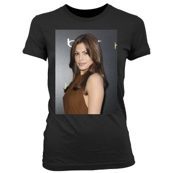 Eva Mendes Women's Junior Cut Crewneck T-Shirt