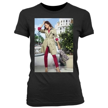 Eva Mendes Women's Junior Cut Crewneck T-Shirt