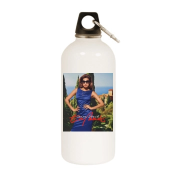 Eva Mendes White Water Bottle With Carabiner