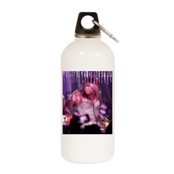 Carmen Electra White Water Bottle With Carabiner