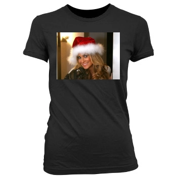 Carmen Electra Women's Junior Cut Crewneck T-Shirt