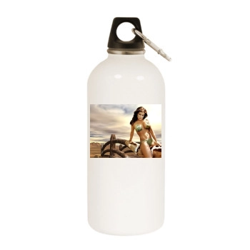 Carmen Electra White Water Bottle With Carabiner