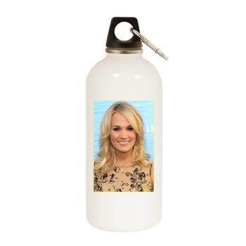 Carrie Underwood White Water Bottle With Carabiner