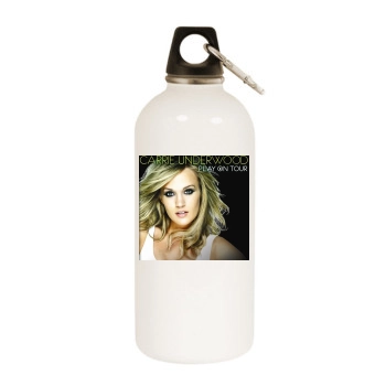 Carrie Underwood White Water Bottle With Carabiner