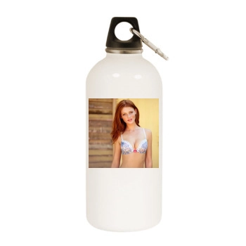 Cintia Dicker White Water Bottle With Carabiner