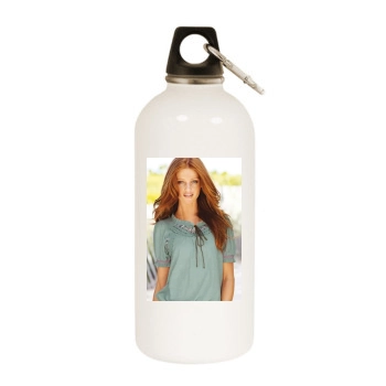 Cintia Dicker White Water Bottle With Carabiner