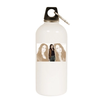 Eva Green White Water Bottle With Carabiner