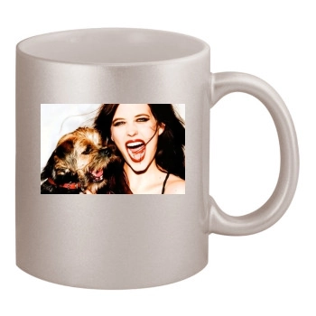 Eva Green 11oz Metallic Silver Mug