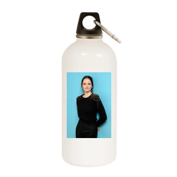 Eva Green White Water Bottle With Carabiner