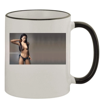 Jessica Alba 11oz Colored Rim & Handle Mug