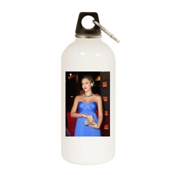 Jessica Alba White Water Bottle With Carabiner