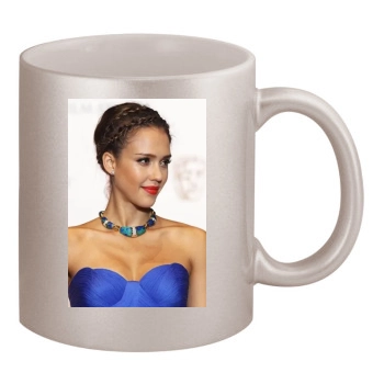 Jessica Alba 11oz Metallic Silver Mug