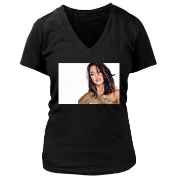 Jessica Alba Women's Deep V-Neck TShirt