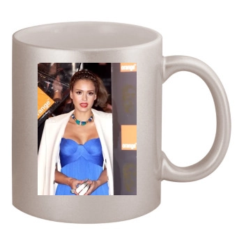 Jessica Alba 11oz Metallic Silver Mug