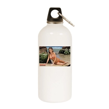 Joanna Krupa White Water Bottle With Carabiner