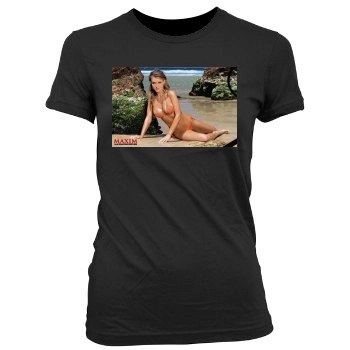 Joanna Krupa Women's Junior Cut Crewneck T-Shirt