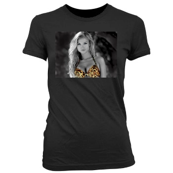 Joanna Krupa Women's Junior Cut Crewneck T-Shirt