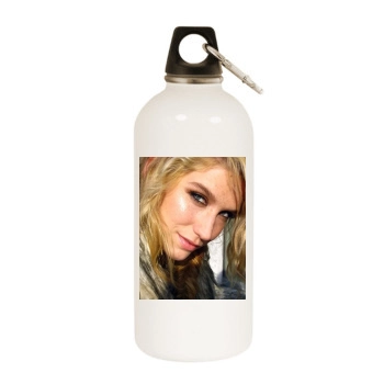 Kesha White Water Bottle With Carabiner