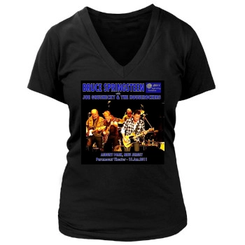 Bruce Springsteen Women's Deep V-Neck TShirt