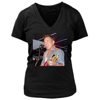 Bruce Springsteen Women's Deep V-Neck TShirt