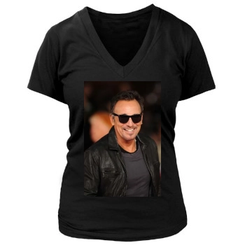 Bruce Springsteen Women's Deep V-Neck TShirt