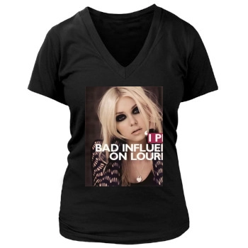 Taylor Momsen Women's Deep V-Neck TShirt