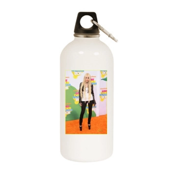 Taylor Momsen White Water Bottle With Carabiner