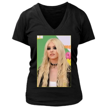 Taylor Momsen Women's Deep V-Neck TShirt