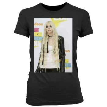 Taylor Momsen Women's Junior Cut Crewneck T-Shirt