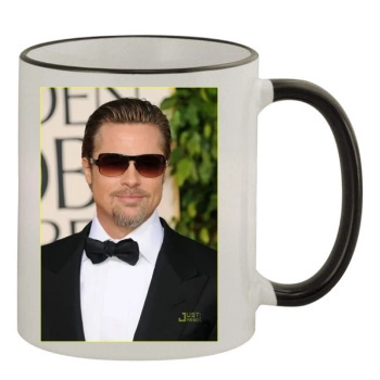 Brad Pitt 11oz Colored Rim & Handle Mug