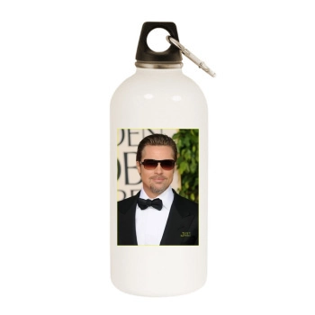 Brad Pitt White Water Bottle With Carabiner