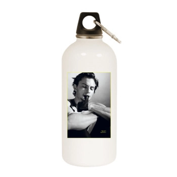 Brad Pitt White Water Bottle With Carabiner