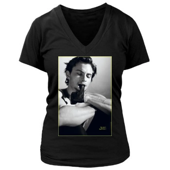 Brad Pitt Women's Deep V-Neck TShirt