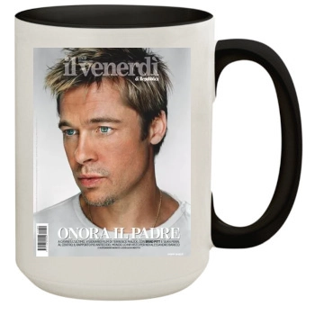 Brad Pitt 15oz Colored Inner & Handle Mug