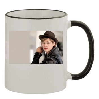 Brad Pitt 11oz Colored Rim & Handle Mug