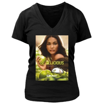 Chanel Iman Women's Deep V-Neck TShirt