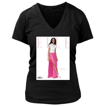 Chanel Iman Women's Deep V-Neck TShirt