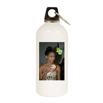 Chanel Iman White Water Bottle With Carabiner