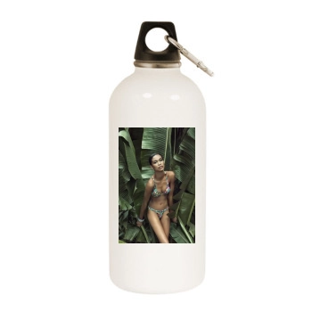 Chanel Iman White Water Bottle With Carabiner