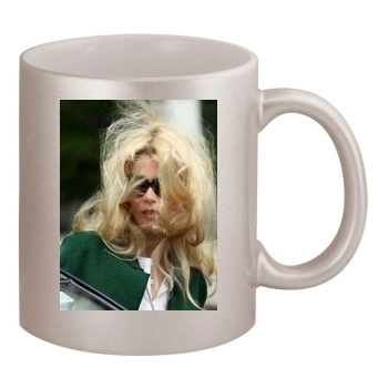 Claudia Schiffer 11oz Metallic Silver Mug