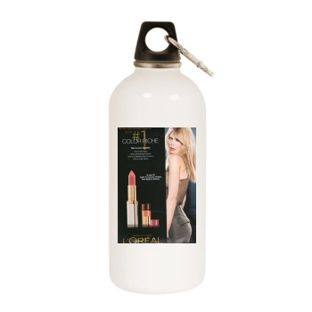 Claudia Schiffer White Water Bottle With Carabiner