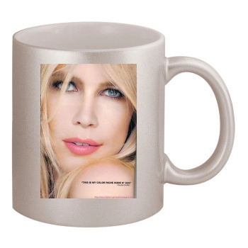 Claudia Schiffer 11oz Metallic Silver Mug