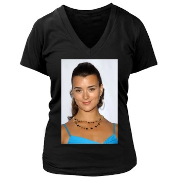 Cote De Pablo Women's Deep V-Neck TShirt